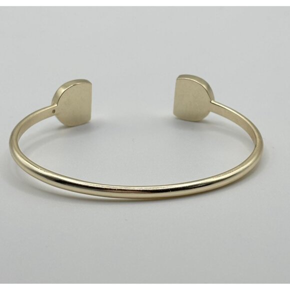 Kendra Scott Gold Tone Cuff Bracelet With Blue Stone Insets - Picture 2 of 8